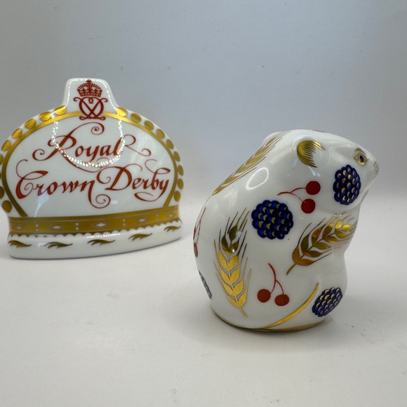 Royal Crown Derby Harvest Mouse 1986 Bone China Paperweight Figurine - Picture 6 of 11